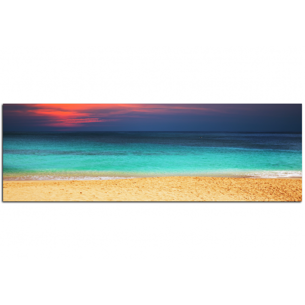 Obraz na plátně - Moře při západu slunce - panoráma